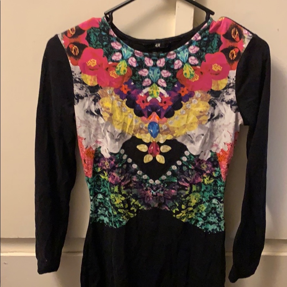 Cutout back floral dress